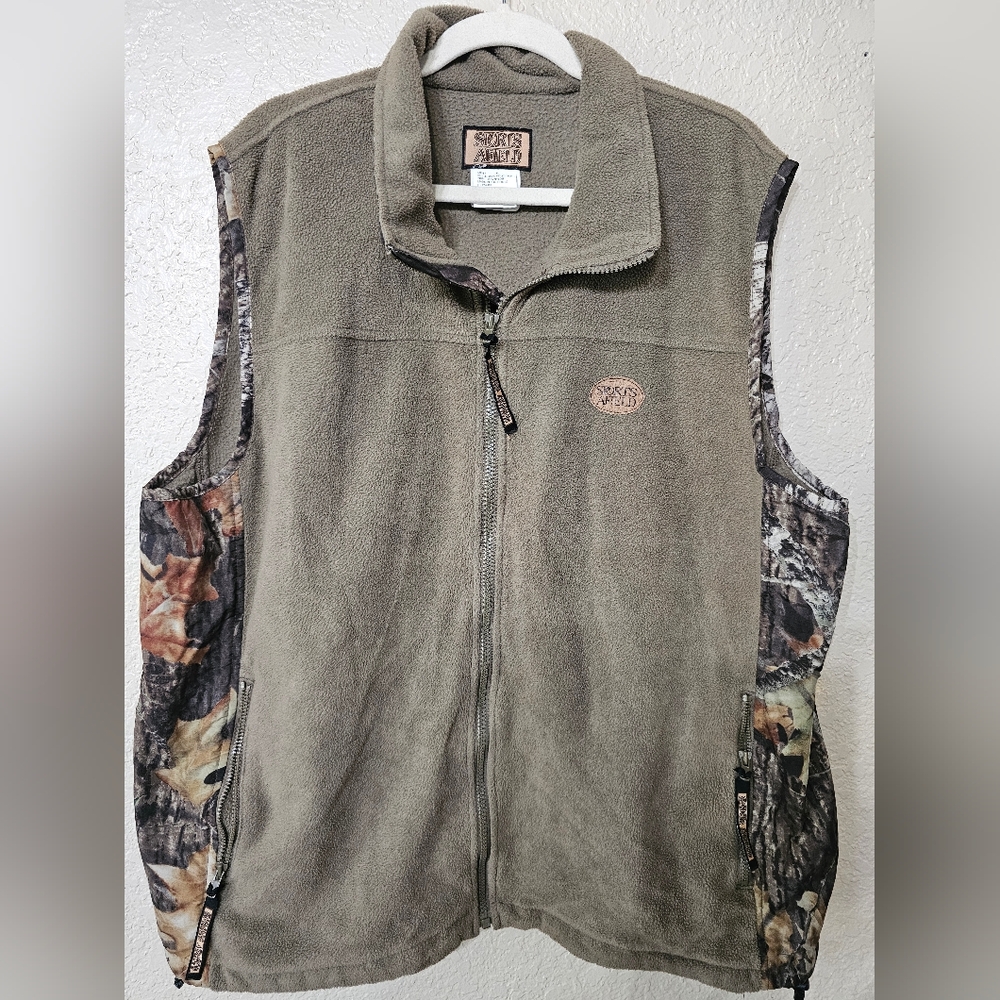 Mens Camo Fleece Vest